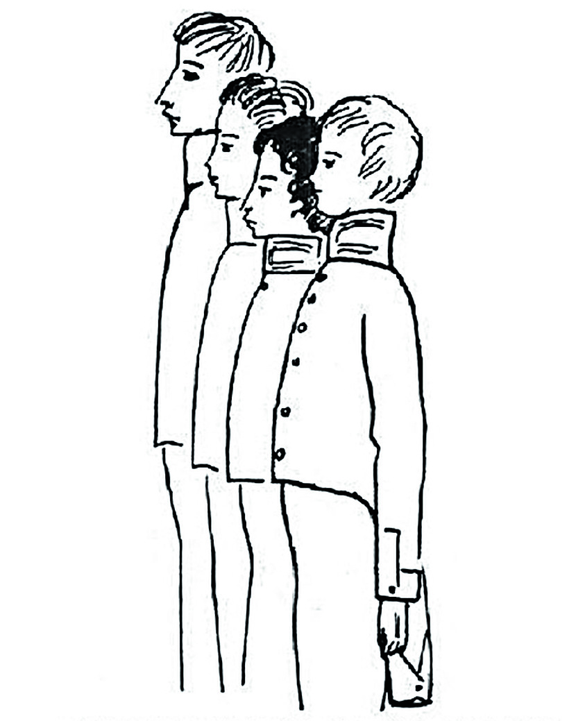 Н рушева лицеисты Кюхельбекер Пущин Пушкин Дельвиг.jpg